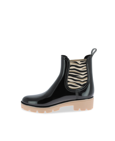 Bottines de pluie femme NOURA NOIR ZEBRE