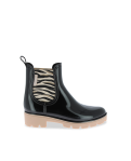 Bottines de pluie femme NOURA NOIR ZEBRE