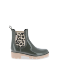 Bottines de pluie femme NOURA KAKI LEOPARD