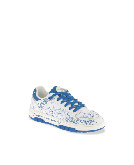Baskets femme AGATROPEZ BLANC BLEU