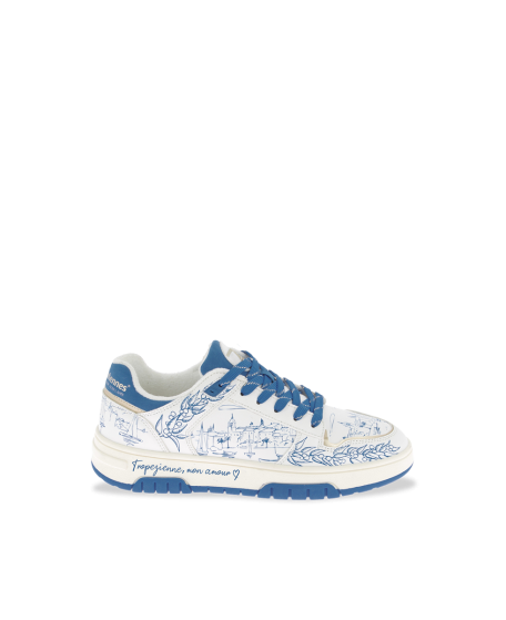 Baskets femme AGATROPEZ BLANC BLEU