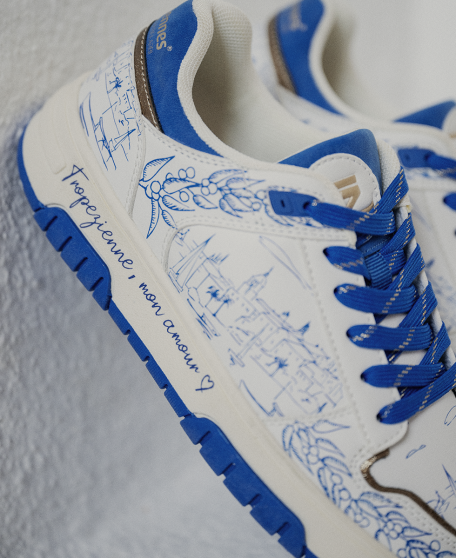 Baskets femme AGATROPEZ BLANC BLEU