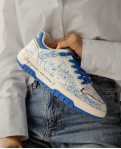 Baskets femme AGATROPEZ BLANC BLEU