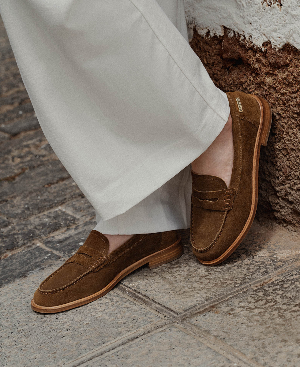 Mocassins femme LUCISUED CAMEL