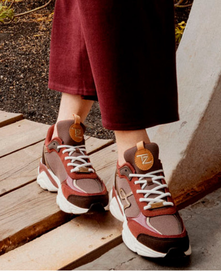 Baskets femme ARYA BORDEAUX MULTI