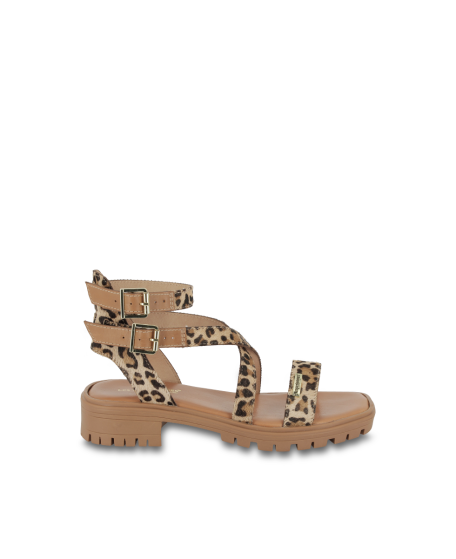 Women's leopard print leather sandals HURSULAPO | Les Tropeziennes par M. Belarbi