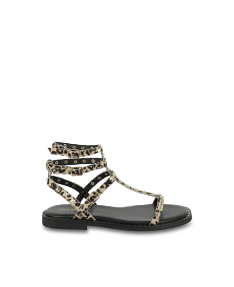 Women's leopard print ankle strap sandals CORALIE LEO | Les Tropeziennes par M. Belarbi