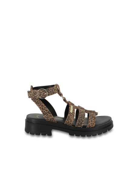 Women's leopard print leather sandals TOBOLEO | Les Tropeziennes par M. Belarbi