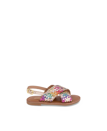 BISOU sandales plates fille en cuir | Les Tropeziennes par M.Belarbi | style affirmé