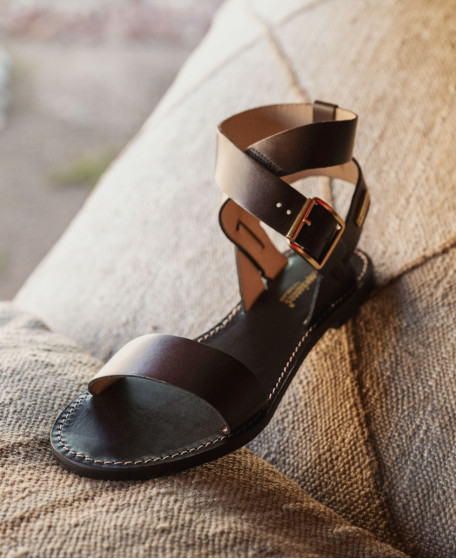 HAGATAZ sandales plates femme en cuir | Les Tropeziennes par M.Belarbi | confort absolu