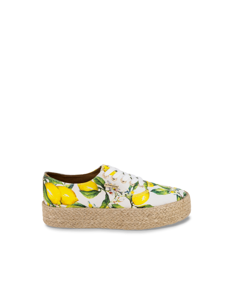 Baskets compensées en toile COSMIC PRINT | Les Tropeziennes par M. Belarbi