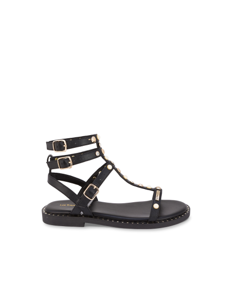 Sandales plates CORLY noir| Les Tropeziennes par M. Belarbi