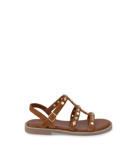 CORIKALOW women's flat sandals in camel | Les Tropeziennes par M. Belarbi