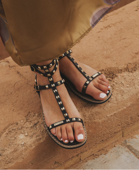 Sandales plates en cuir  CORALIE | Les Tropeziennes par M. Belarbi