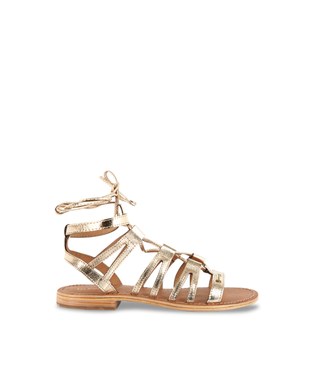 Women's lace-up ankle leather sandals HERCULE | Les Tropeziennes par M. Belarbi