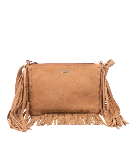 Pochette SUN cuir suédé franges | Les Tropeziennes par M.Belarbi