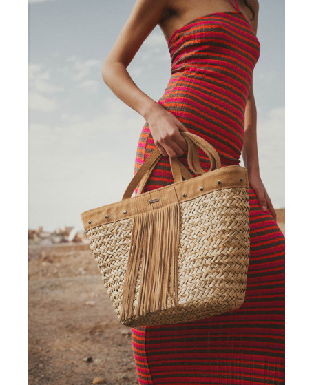 Sac PORT-MIOU effet raphia franges | Les Tropeziennes par M.Belarbi