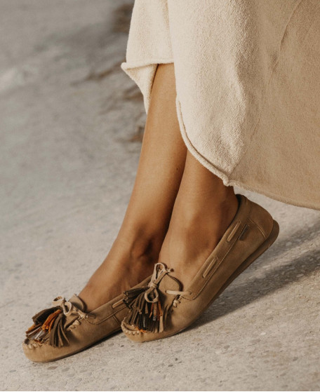 SCARLETT - Mocassin femme en cuir velours | Les Tropeziennes par M.Belarbi
